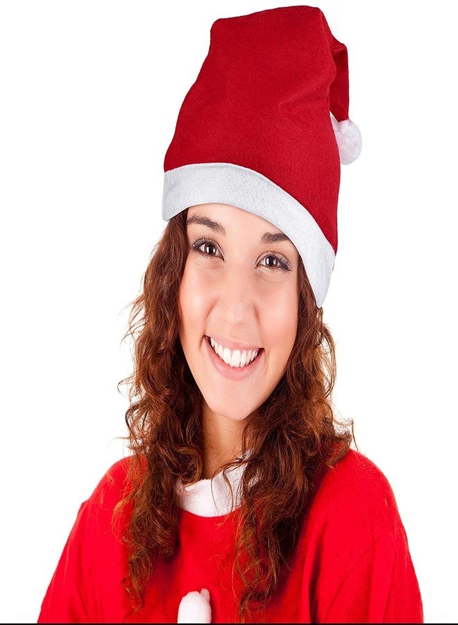 SAMARIYA Santa Christmas Cap for Kids and Adults, Free Size, Christmas Cap Men and Women Christmas Party Celebration Pack of 10 - Image 2